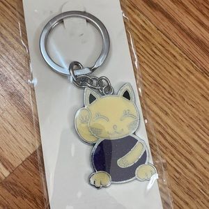 ❤️Lucky cat keychain gift - purple